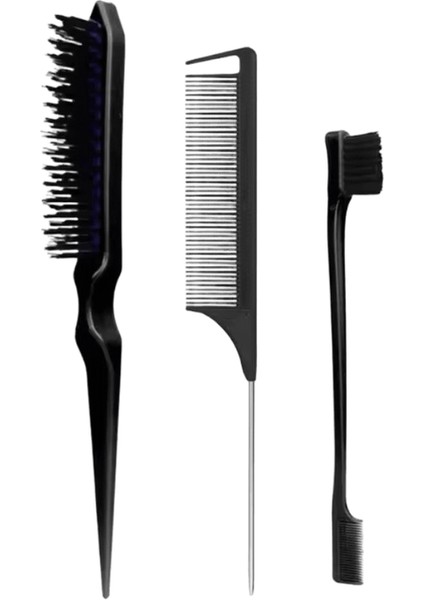 3 Adet Saç Şekillendirici Tarak Seti Teasing Saç Fırçası Üçlü Teasing Tarak Sıçan Kuyruğu Taraklar Kenar Fırçası Saç Kuyruğu Araçları Örgü Aracı Döngürenk: Gül Kırmızı (Yurt Dışından)