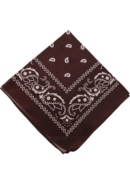 Hip Hop Kadınlar Bandana Eşarp Kızlar Çocuk Punk Kare Bandanas Tavan Moda Bohem Baş Fular Kafa Bantları Saç Aksesuarları Renk: Kahve (Yurt Dışından)