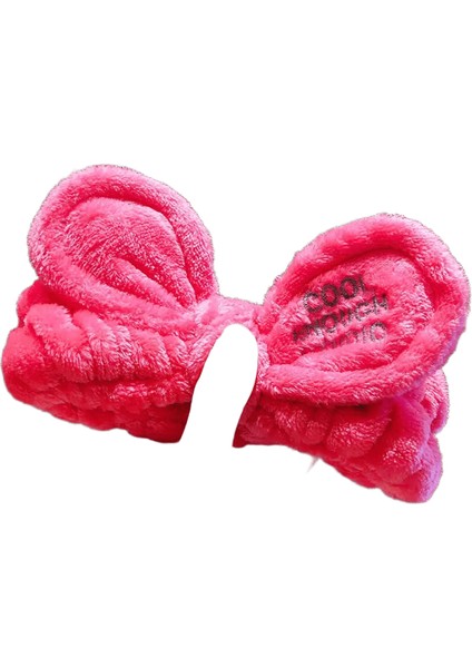 Yı Yüz Saç Tutucu Saç Bantları Yumuşak Sıcak Coral Polar Yay Hayvan Kulakları Kafa Bandı Kızlar Türban Moda Saç Aksesuarları Renk: Gül Kırmızı Yay (Yurt Dışından)