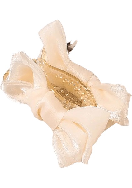 Büyük Moda Saten Yay Headdress Internet Ünlüleri Catch Cross Saç Pençe Saçkopları Kızlar Için Tatlı Saç Aksesuarları 12CM Renk: Silk Beyaz (Yurt Dışından)