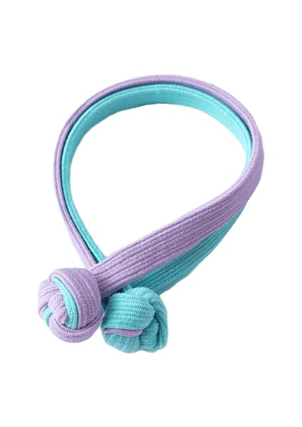 Düğümlü Saç Ipi Elastik Saç Bantları Bağlar Scrunchie Saç Bantları Çift Düğüm Kadınlar Yay At Kuyruğu Tutucu Saç Aksesuarları Başlık Renk: Mor Mavi (Yurt Dışından)