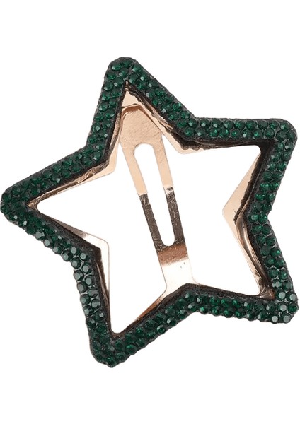 Moda Rhinestone Saç Klipler Koreli Basit Renkli Yıldız Dalgası Saçclips Kadınlar Snap Saç Tokası Saç Çabuk Yeni Ürün Menzil Aksesuarları Renk: Yeşil/boyut: 1pcs (Yurt Dışından)