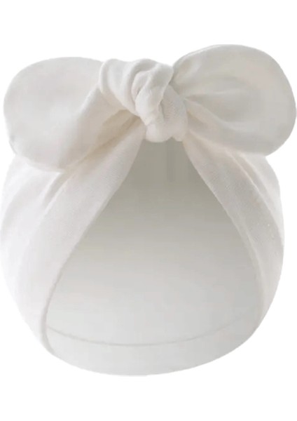 Düz Renkli Yeni Doğan Hint Şapkası Büyük Yay Bebek Bebek Kapağı Yumuşak Pamuklu Bebek Beanie Elastik Kafa Bandı Saç Bandı Çocuklar Saç Aksesuarları Color: Pembe (Yurt Dışından)