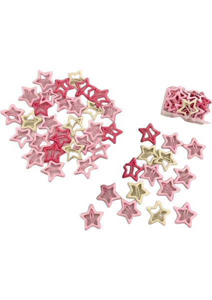 10/50PCS Renkli Kawaii Star Ettes Y2K Tatlı Kızlar Bb Solid Star Hairclips Metal Snap Clip Headdress Saç Takı Hediyeleri Renk: Pembe Rastgele/boyut: 10 Pcs (Yurt Dışından)