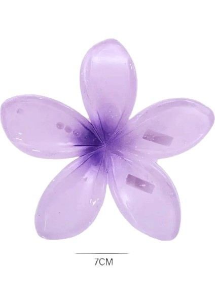 Moda Beach Tatil Bohemia Yumurta Çiçek Saç Pençe Saç Klipleri Gradyan Çiçek Büyük Saç Pençe Saçkopu Kadınlar Kız Aksesuarları Renk: Mor 1 Adet (Yurt Dışından)