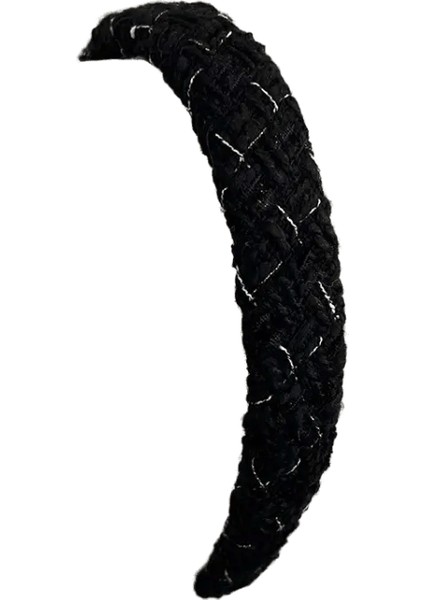 Retro Yeni Kafes Tüvit Kafa Bantları Kadınlar Için Mizaç Saç Bantları Katı Sünger Saç Kasnağı Sonbahar Kış Moda Saç Aksesuarları Renk: D (Yurt Dışından)