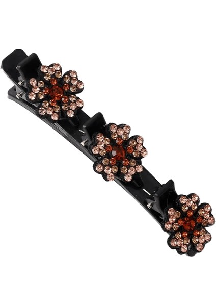 Moda Kristal Çiçekler Saç Klipleri Kadınlar Kızlar Rhinestones Örgü Saç Patlamaları Patlama Yan Klips Koreli Saç Aksesuarları Renk: A-02 (Yurt Dışından)