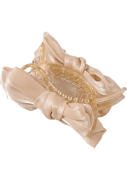 Büyük Moda Saten Yay Headdress Internet Ünlü Yakalama Çapraz Saç Pençe Saç Tokaları Kızlar Için Tatlı Saç Aksesuarları 12 cm Renk: A Renk (Yurt Dışından)