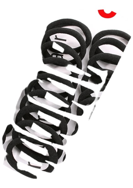 Yeni Basit Siyah Temel Saç Bantları Yüksek Esneklik Dikişsiz Saç Bağları Halatlar Kafa Bandı Ipleri At Kuyruğu Tutucu Kız Saç Aksesuarları Renk: Siyah 5cm/beden: 30PCS (Yurt Dışından)