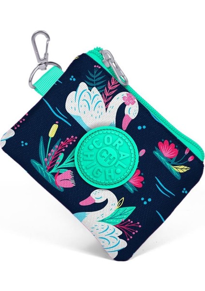 Kids Neon Mercan Lacivert Kuğu Desenli Bozuk Para Çantası 21748 fiyatları