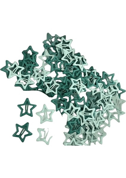 10/50PCS Renkli Kawaii Star Ettes Y2K Tatlı Kızlar Bb Solid Star Hairclips Metal Snap Clip Headdress Saç Takı Hediyeleri Renk: Yeşil Rastgele/boyut: 10 Pcs (Yurt Dışından)