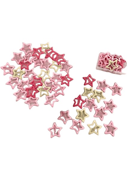 Y2K Yıldız Saçkopları Kız Çok Yönlü Coloful Tatlı Serin Saçklağı Kadınlar Sevimli Parlak Bb Klipler Çok Volorlu Kepçeler Saç Aksesuarları Renk: Pembe Rastgele/boyut: 10 Pcs (Yurt Dışından)