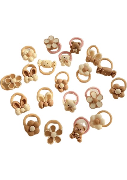 Kızlar Için Saç Aksesuarları Elastique Cheveux Fille Kids Lacos De Cabelo Infantil Yeni Bağlar Bandeau Bebe Fille Rubber Band Kore Renk: 20PCS-R2 (Yurt Dışından)