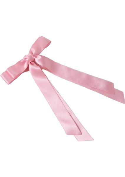 Zarif Yay Şerit Saç Klipli Moda Basit Katı Katı Klips Saç Pimi Bahar Retro Kafa Bandı Klipsli Kızlar Saç Aksesuarları Renk: Pembe (Yurt Dışından)