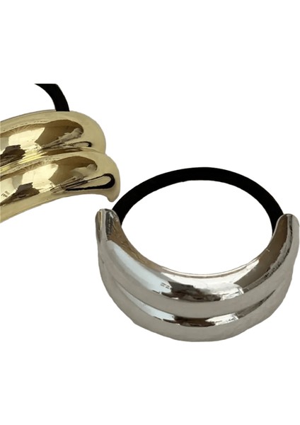 42 Yeni Stil Punk Metal Düzensiz Saç Bantları Moda Altın Renk Elastik Saç At Kuyruğu Saç Halat Kadınlar Kız Saç Aksesuarları Renk: 4 (Yurt Dışından)