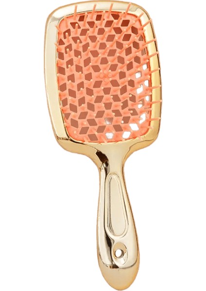 1pcs Hava Yastık Tarak Altın Saç Tarağı Saç Fırçası Masajı Anti-Statik Içi Boş Islak Kıvırcık Saç Fırçaları Salon Saç Araçları Renk: Rosegold Portakal (Yurt Dışından)