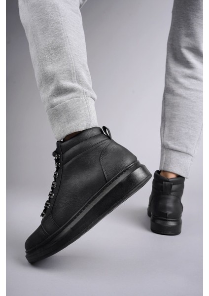 J206 Ottawa Bağcıklı Cilt Erkek Günlük Spor Bot St Siyah modelleri