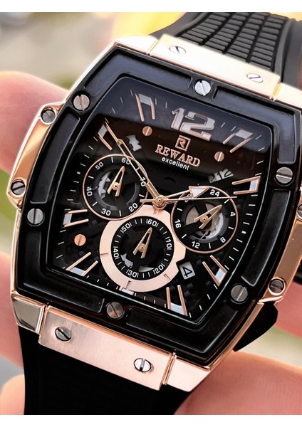 Silikon Kordon Kronometreli Özel Tasarım Kadran 2 Yıl Garantili 5 Atm Erkek Kol Saati Rwd.01 modelleri