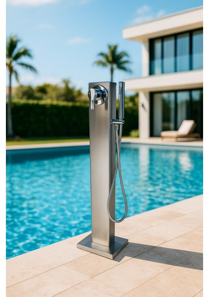 Kısa Paslanmaz Havuz Duş Kulesi Sıcak Soğuk modelleri