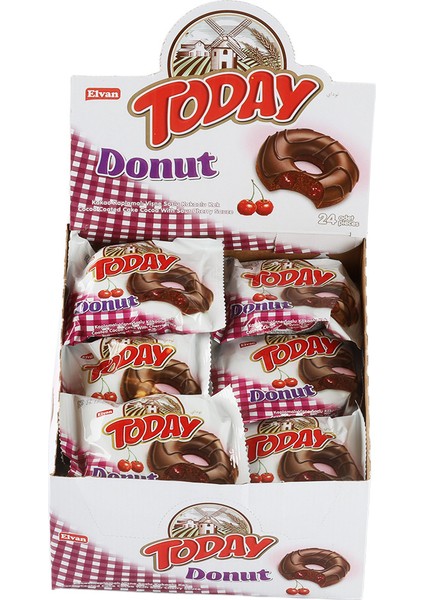 Today Donut Kek Vişneli 35 gr 24 Adet (1 Kutu) fırsatları