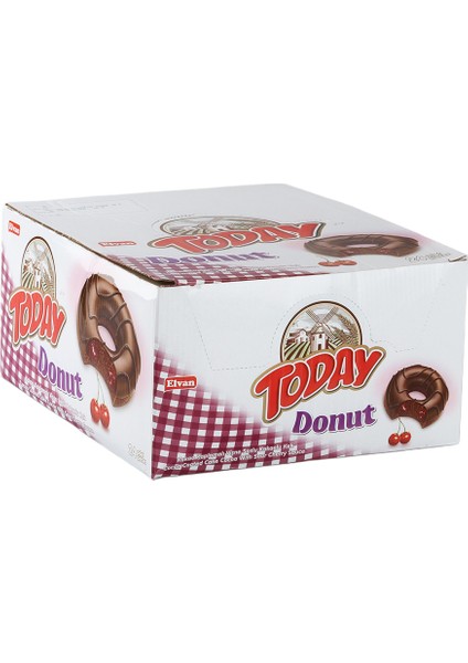 Today Donut Kek Vişneli 35 gr 24 Adet (1 Kutu)
