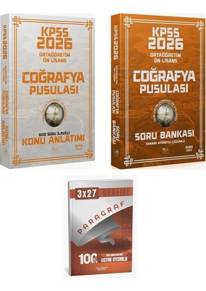 Cba 2026 Kpss Lise Ortaöğretim Ön Lisans Coğrafya Pusulası Konu+Soru+Anla Kazan Paragraf