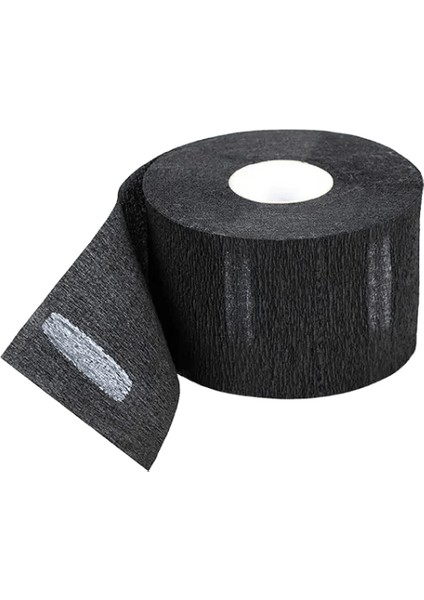 100 Adet Tek Kullanımlık 1 Rulo Saç Kesme Aksesuarı Boyun Kağıt Ayarlanabilir Berber Adanmış Salon Kuaför Beyaz Boyun Şeritleri Renk: 1 Rulo Siyah (Yurt Dışından)