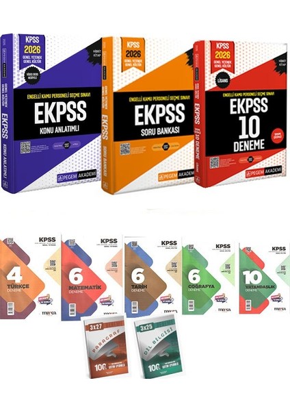 Pegem 2026 E-Kpss Engelli Kamu Personeli Seçme Sınavı Konu+Soru+Deneme (Lisans)