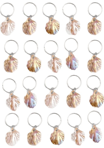 20PCS Kadınlar Kabuk Cazibesi Örgülü Saç Halkaları - Şık Saç Aksesuarları Için Benzersiz Headdress Dreadlock Saç Klipleri (Yurt Dışından)
