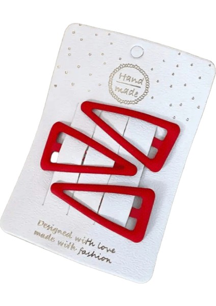 3pcs/set Kadınlar Kızlar Sevimli Saç Klipleri Kırmızı Kalp Yıldızı Geometrik Saç Tokaları Tatlı Patlama Ettes Noel Yeni Yıl Saç Aksesuarları Renk: Üçgen (Yurt Dışından)