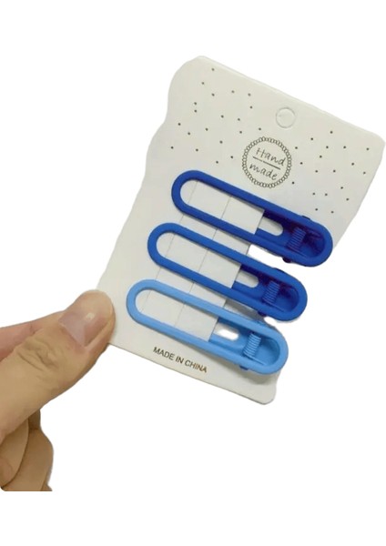 Mavi Serisi Saç Klipsi Gradyan Renk Patlama Yan Klipler Metal Snap Saç Penisi Kalp Yıldızlı Tatlı Saç Aksesuarları Renk: Shuang Yuan (Yurt Dışından)