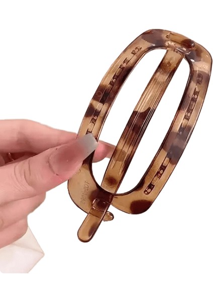 Vintage Katı Içi Boş Oval Basit Bükülme Saç Klipleri Kadınlar Için Mizaç Saç Süsü Kafa Bandı Saç Tokası Moda Saç Aksesuarları: 03 (Yurt Dışından)