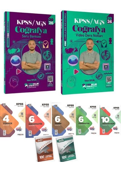 Yediiklim Yayınları 2026 Kpss Gygk Yediiklim Atölye Serisi Coğrafya Soru Bankası ve Video Ders Notları Seti + Deneme