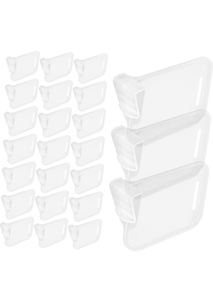 20'li Buzdolabı Bölücü Klips Seti - Raf Düzenleyici Ayırıcı Klips - Kompakt ve Görünmez Organizer - Buzdolabı, Çekmece, Saklama Kutusu Için Pratik Tak-Çıkar Bölücüler