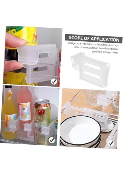 20'li Buzdolabı Bölücü Klips Seti - Raf Düzenleyici Ayırıcı Klips - Kompakt ve Görünmez Organizer - Buzdolabı, Çekmece, Saklama Kutusu Için Pratik Tak-Çıkar Bölücüler modelleri