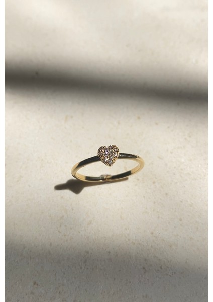 14 Ayar Altın Taşlı Kalp Yüzük fiyatları