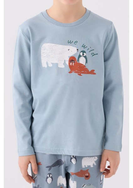 Erkek Çocuk Yeşil Pijama Takımı modelleri