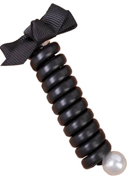 Kadınlar Için Koreli Yay Elastik Kauçuk Bantlar Telefon Tel Saçları Döngü Spiral Bobin Saç Bantları At Kuyruğu Tutucu Accessoriescolor: Bow- Siyah/boyut: 1 Adet (Yurt Dışından)