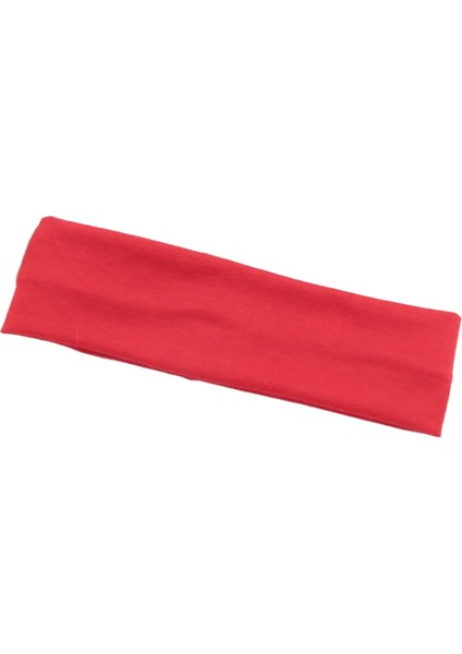 Elastik Pamuk Saç Bandı Moda Kafa Kafa Bantları Erkekler Katı Koşu Fitness Yoga Saç Bantları Streç Makyaj Saç Aksesuarları Renk: Kırmızı (Yurt Dışından)