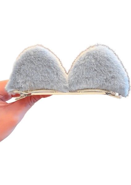 2 Adet/set Kızlar Sevimli Katı Kedi Kulak Tüyleri Saç Klipleri Korean Karikatür Hayvan Kulakları Saç Tokaları Ettes Çocuk Başlık Saç Aksesuarları (Yurt Dışından)