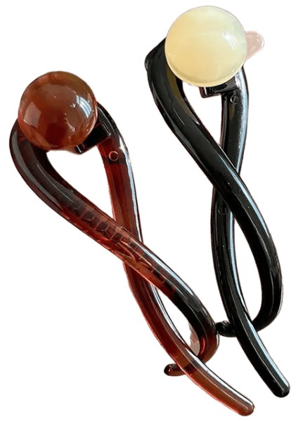 Retro S Şekil At Kuyruğu Bükülme Saç Klipleri Moda Inci Köpekbalığı Klipsleri Ettes Saç Çantası Saç Sapı Saç Aksesuarları Kadınlar Için Renk: Set2 (Yurt Dışından)