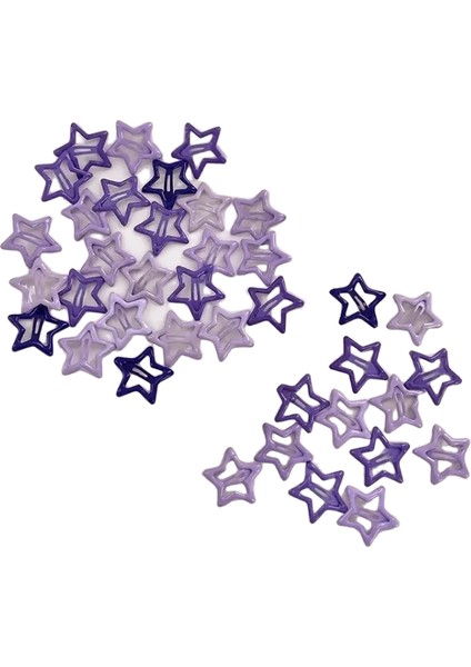 10/50PCS Renkli Kawaii Star Ettes Y2K Tatlı Kızlar Bb Solid Star Hairclips Metal Snap Clip Headdress Saç Takı Hediyeleri Renk: Mor Rastgele/boyut: 10 Pcs (Yurt Dışından)