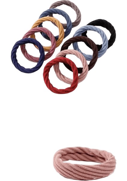 Kadın Kızlar Basit Temel Elastik Saç Bantları Bağlar Scrunchie At Kuyruğu Tutucu Kauçuk Bantlar Moda Kafa Bandı Saç Aksesuarları Hediye Kol: Blb/boyut: 20PCS (Yurt Dışından)