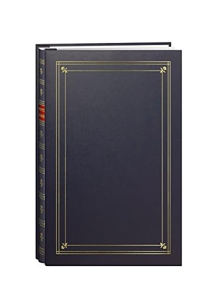 Photo 200-POCKET Post Bound Bay Mavi Suni Deri Fotoğraf Albümü Altın Vurgulu 4 x 15 cm Baskılar Için modelleri