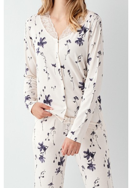 Kadın Krem Gömlek Pijama fiyatları