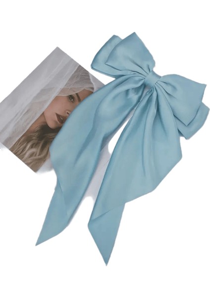 Bowknot Ettes Kızlar Için Yay Şerit Saç Klipsleri Kızlar Katı Leke At Kuyruğu Klips Kafa Bandı Saç Aksesuarları Başlık Hediyesi Renk: 1-Gökyüzü Mavi (Yurt Dışından)