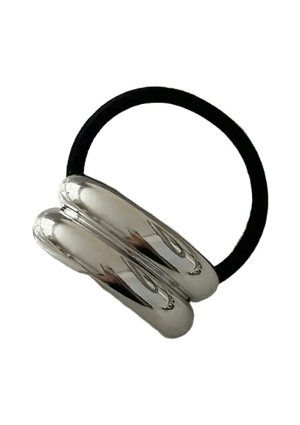 Klasik Düzensiz Geometrik Takılar Saç Bağları Altın Gümüş Metal At Kuyruğu Tutucu Saç Manşet Ipi Kadınlar Kızlar Elastik Lastik Bant Renk (Yurt Dışından)