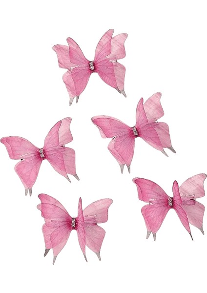 5pcs/set Sevimli Örgü Çift Katmanlı Simülasyon Saç Tokaları Güzel Kızlar Için Prenses Renkli Gradyan Tavır Klipleri Renk: 4802-14 (Yurt Dışından)