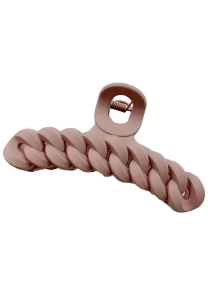 Vintage Zincir Saç Pençe Grab Clip Akrilik Büyük Saç Pençe Saçkopu Geometrik Ettes Yengeç Kız Müdürü Saç Aksesuarları: Pembe (Yurt Dışından)