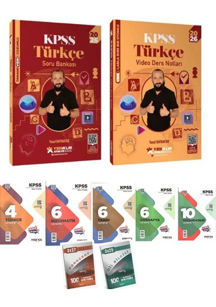 Yediiklim 2026 Kpss Gygk Yediiklim Atölye Serisi Türkçe Soru Bankası ve Video Ders Notları Seti + Deneme